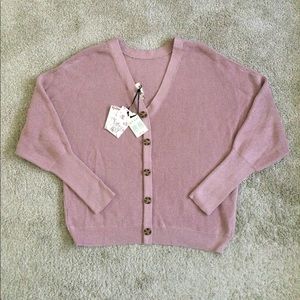 Hippie Rose size S pink button back sweater